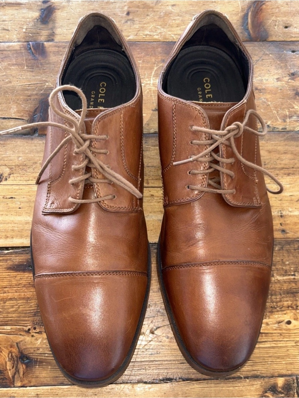 Cole Haan Sz. 13M Men’s Jay Grand Cap OX C23771 British Tan Leather Dress Shoes